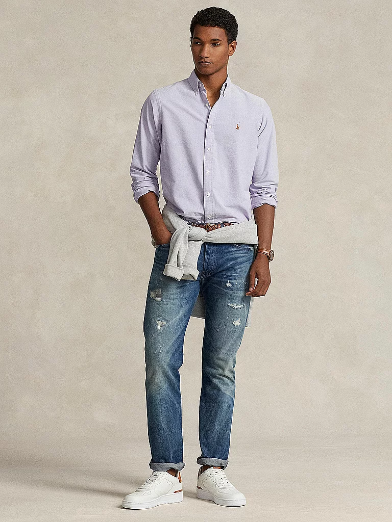 Polo Ralph Lauren Custom Fit Hemd Lila L Herren 10